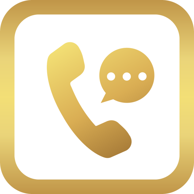 Gold Phone Call Icon